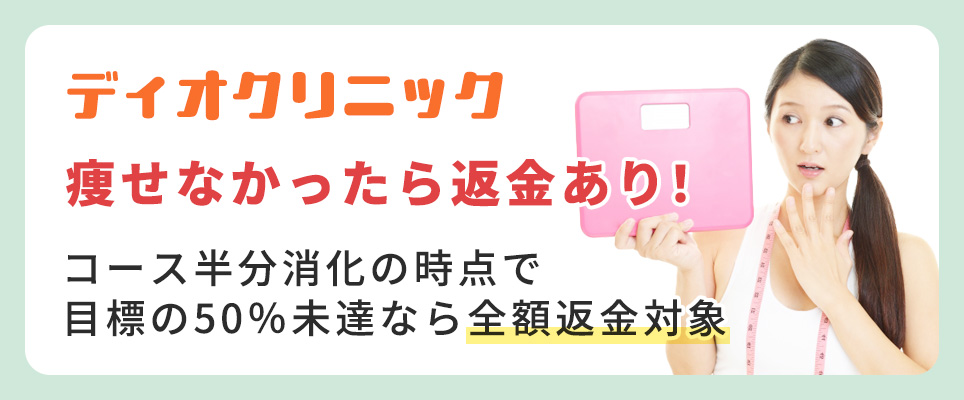 瘦せなかったら返金制度あり
