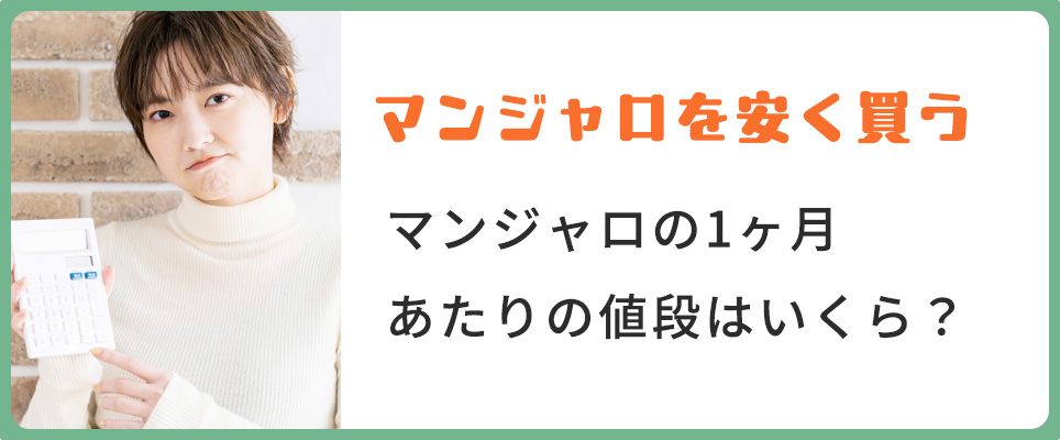 マンジャロの1ヶ月あたりの費用