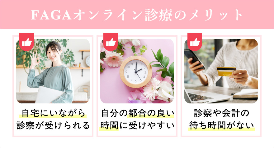 FAGAオンライン診療のメリット一覧