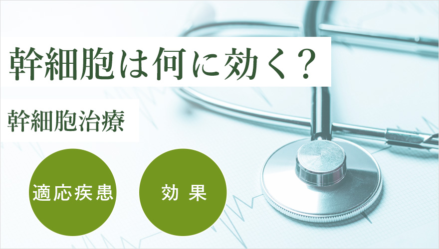 幹細胞治療は何に効く?適応疾患・効果