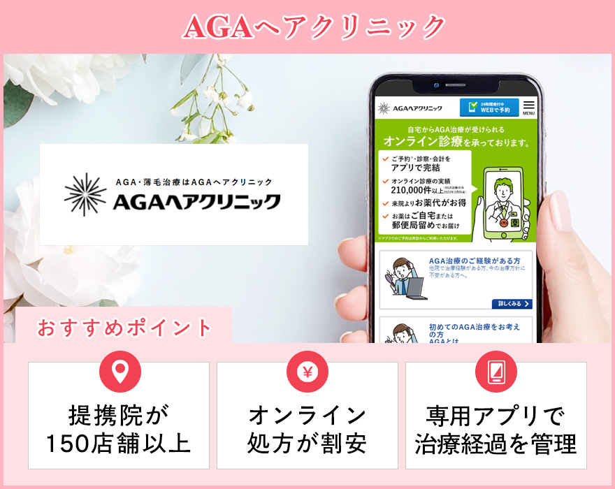 AGAヘアクリニックの特徴まとめバナー
